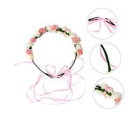 Beaupretty Handmade Korean Style Seaside Wreath Lightweight Floral Garland for Women Holiday Tourist Headpiece Comfortable Female Headdress for Vacation Photo Props and Beach Accessories