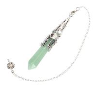 Beaupretty Healing Crystals and Gemstones Wall Art Six-angle Crystal Pendulum Pendant Meditation Decor Yoga Space Decor