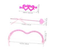 Beaupretty Heart Glasses Cupid Heart Bow Cupid Cosplay Accessories Arrow Costume Accessories Valentines Picture Props y Flechas Valentine's Day Cosplay Prop Arc Adulte