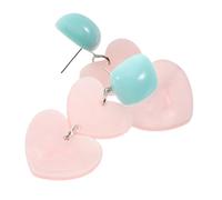 Beaupretty Heart Love Earrings for Women Charming Christmas Valentine's Day Drop Jewelry Romantic Heart Motif for Versatile Fashion Durable Stylish Small Ear Accessories