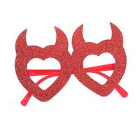 Beaupretty Heart Shaped Sunglasses for Women Valentine's Day Party Decorations Devil Ears Headband Wedding Photo Booth Accessories Fun Party Bag Fillers