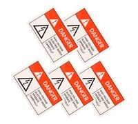 Beaupretty High Voltage Electrical Safety Stickers 5pcs Set 60x40mm Vinyl Warning Labels Strong Adhesive for Indoor Outdoor Industrial Use