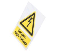 Beaupretty High Voltage Warning Label Electrical Safety Sign with Adhesive Backing for Clear High Voltage Alert Bold Design for Workplace and Outdoor Use Easy Application Visible From