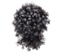 Beaupretty High Volume Curly Ponytail Wig with Bangs, Grey Synthetic Drawstring Hairpiece for Women, Halloween Costume Party Afro Curly Hair Extension