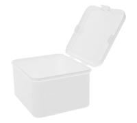 Beaupretty Hinged Storage Box with Lid for Trading Cards and Small Items White Plastic Container Organizer for Card Collectors and Crafters Dustproof Enclosure with Easy Access Design