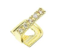 Beaupretty Hip Hop Rhinestone Teeth Grill Decorative Gold Tooth Jewelry for Party Costume Eye Catching Bling Accessory Lightweight Easy to Wear Fun for Men Women