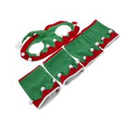 Beaupretty Holiday Pet Horse Hat and Leg Wraps Set Soft Comfortable Leg Guards for Trail Riding Jumping and Christmas Parades Gentle Fit Animal Hoof Protection Festive Equestrian Accessory