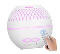 Beaupretty Hollow-out Essential Oil Diffuser Humidifier with Anti-drying Function for Home Bedroom Living White Tabletop Aromatherapy Device with Uk Plug Compact and Design