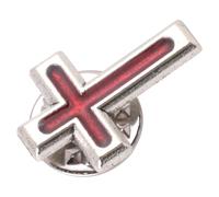 Beaupretty Holy Communion Cross Brooch Pin 1pcs Red Enamel Christian Lapel Pin Baptism Party Favor Religious Faith Jewelry Accessories for First Communion