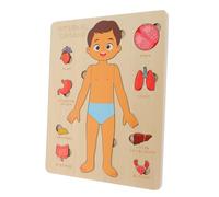 Beaupretty Human Organs Puzzle for Educational Wooden Anatomy Puzzle with Detachable Internal Organs Cognitive Learning Tool for Boys