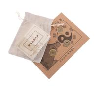 Beaupretty I Ching Beginner Card Deck with Brass Feng Shui Coins Hexagram Divination Cards with Instruction Guide Chinese Cultural Wisdom for Wealth and Fortune Exploration