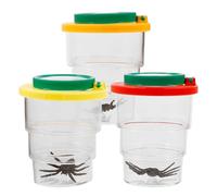 Beaupretty Insect Magnifier Box Nature Exploration and Magnifier Lid for Boys and Girls 3pcs with Abs Material to Improve Cognitive Competence and Bug Hunting