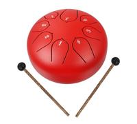 Beaupretty Instrument Portable Steel Rust Carbon with Percussion Resistance Lotus Model 6-Inch Tongue Drum for and - Secure Design Sound Healing Music Lovers Beginners for Meditation Yoga