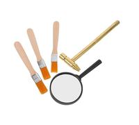 Beaupretty Interactive Archaeological Excavation Tool Set with Hammer Brush Magnifier Realistic Dig Kit for and Pretend Play Educational Gem Digging for Parent Activities