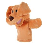 Beaupretty Interactive Plush Dog Hand Puppet Soft Movable Mouth for Storytelling Parent Games Washable Animal Plush Hand Puppet for Creativity and Emotional Communication