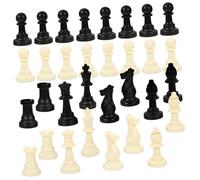 Beaupretty International Chess Pieces Replacement Plastic Chessmen for Board Games King Height for Family Play and Teaching Complete Accessories