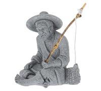 Beaupretty Japanese Garden Ornaments Featuring A Lifelike Small Fisherman Craft Decorative Figurines for Patios and Home with Detailed Realism and Artistic Charm