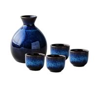 Beaupretty Japanese Style Sake Pot and Cups Ceramic Sake Cups and Pot Retro Frosted Surface Soft Feel Design for Hotels and Homes Random Color