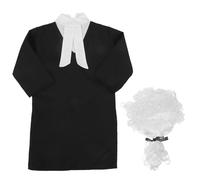 Beaupretty Judge Costume Breathable Lawyer Robe Wig for Boys Halloween Career Day Role Play Party Dress-up