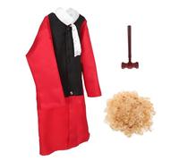 Beaupretty Judge Costume for Creative Role Play Judge Outfit with Gavel and Wig for Halloween Stage Performances and School Plays Boosts Confidence and Public Speaking Skills