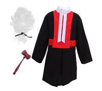 Beaupretty Judge Outfit with Boy Judge Wig Career Costume for Themed Parties School Plays and Halloween Dress Up Height Fun Role Play Experience