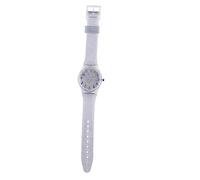 Beaupretty Kids Silicone Watchband Watch Adjustable Wristwatch with Glitter Silver White Creative Fashion Cool Style Comfortable to Wear for Children