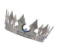 Beaupretty King Crown for Men Durable Metal Design with Acrylic Crystal Embellishments for Weddings Halloween Birthday Parties and Theatrical Performances Adds Regal Flair to Any Outfit