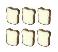 Beaupretty Kitchen Cleaning Sponges 6pcs Thickened Toast Design Dishwashing Scrubbers Non-Scratch Household Scrubbing Sponge for Dishes and Pots