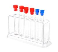 Beaupretty Laboratory Test Tube Rack Kit with Transparent Tube Holder for Chemistry Experiments School Science Lessons Practical Space-saving Design Random Color