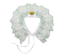 Beaupretty Lace Cat Collar Very Lightweight with Bells, Comfortable Fabric Neckerchief Strong Air Permeability and Unique Costume Decoration for Pets for Christmas Photos