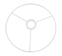 Beaupretty Lamp Shade Ring Drum Lamp Shade Ring E27 Lampshade Frames Galvanized Iron Wire Bracket for for DIY Drum 30cm White
