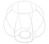 Beaupretty Lampshade Frame Iron Light Cage Guard White DIY Lampshade Frame for DIY Lamp Projects, Rust Resistant, Family Use