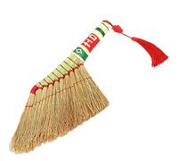 Beaupretty Large Bed Broom with Woven Straw Bristles, Heavy Duty Hand Broom for Bedroom and Car Cleaning, Household Sweeping Brush with Long Handle for Soft Indoor Dusting and Home Use Random Color