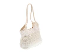 Beaupretty Large Capacity Lace Mesh Underarm Tote Bag for Women Stylish Woven Shoulder Bag for Summer Vacations Beach Trips and Picnics 1 Piece