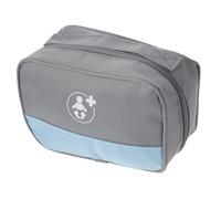Beaupretty Large Medicine Bag for Travel and Hiking Zipper Closure Pouch with Wide Opening for Convenient Storage Gray Household Emergency Organizer Portable and Washable