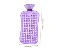 Beaupretty Large Portable Hot Water Bottle for Winter Warmth Thick Heating Pad for Hands Feet Neck Extended Heat Retention Textured Surface Design in Purple for Cozy Comfort