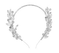 Beaupretty Leaf Design Rhinestone Headband for Sparkling Headdress with Dazzling Rhinestones Fashionable Wedding Crown for Women Hair Accessory for Prom and Festivals