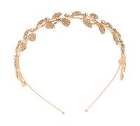 Beaupretty Leaf Headband Goddess Rhinestone Leaf Hairband Prom Headpiece Crown Bridal Hairband Bridal Tiara for Wedding Guest