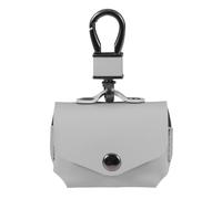 Beaupretty Leather Earphone Case with Anti-lost Buckle Precise Cut for Charging Easy Access Compatible with Airpods Pro Light Grey