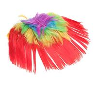Beaupretty Led Light up Mohawk Wig for Halloween Christmas Rainbow Red Mohican Hairstyle Fun Holiday Decorations for Adults for Parties Events