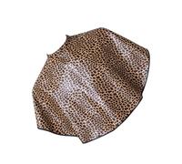 Beaupretty Leopard Print Hair Salon Cape Short Hairdressing Apron for Hair Care and Styling Lightweight for Home and Professional Use Brown