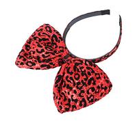 Beaupretty Leopard Print Headband Bow Gothic Style Headband for Women Party Head Decoration