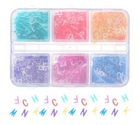 Beaupretty Letter Sequins Nail Art Decoration Alphabet Charms for Manicure Glitter Sequins for Fingernail Decoration Nail Salon Accessories