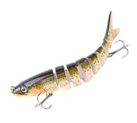Beaupretty Life-like Simulation Fishing Lure 8-section Fish Shaped Plastic Bait for Bass and Carp Outdoor Fishing Accessories to Grab the Attention of Fish