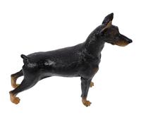 Beaupretty Lifelike Black Doberman Model Figurine Realistic Simulation Dog Statue for Home Office Car Decor Cute Desktop Ornament Detailed Craftsmanship Addition to Any Space