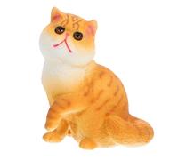 Beaupretty Lifelike Simulation Cat Model Figurine Realistic Plastic Animal for Desktop Decoration and Educational Use Vivid Postures with Fade-resistant Material