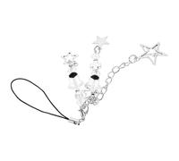 Beaupretty Lightweight Alloy Phone Charm Wrist Lanyard with Five-pointed Star Pendant, Easy to Carry and Fashionable Aesthetic Accessory for Everyday Use