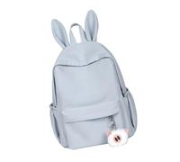 Beaupretty Lightweight Rabbit Ear Backpack with Hairball Accent for Casual School Bookbag with Adjustable Straps Spacious Storage for Books Snacks and Daily Essentials for Travel and Day