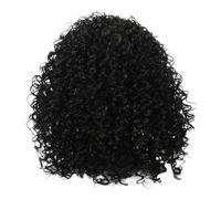Beaupretty Lightweight with High Temperature Wire Material for Black Women Human Hair Headband Wig Stylish 16 Inch Curly Hair Wig Suitable for Daily Life and Theme Parties