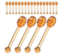 Beaupretty Lip Balm Applicator Spoons Lip Gloss Application 100pcs Plastic Brown Stable Material Resisting Bending and Breaking for Makeup Bottles at Home and Cosmetic Jar Use